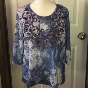CJ Banks embellished blouse